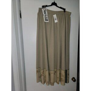 Surya Maxi Skirt Womens Size 1X Coquette Indian Academia Preppy Embroidered NWT